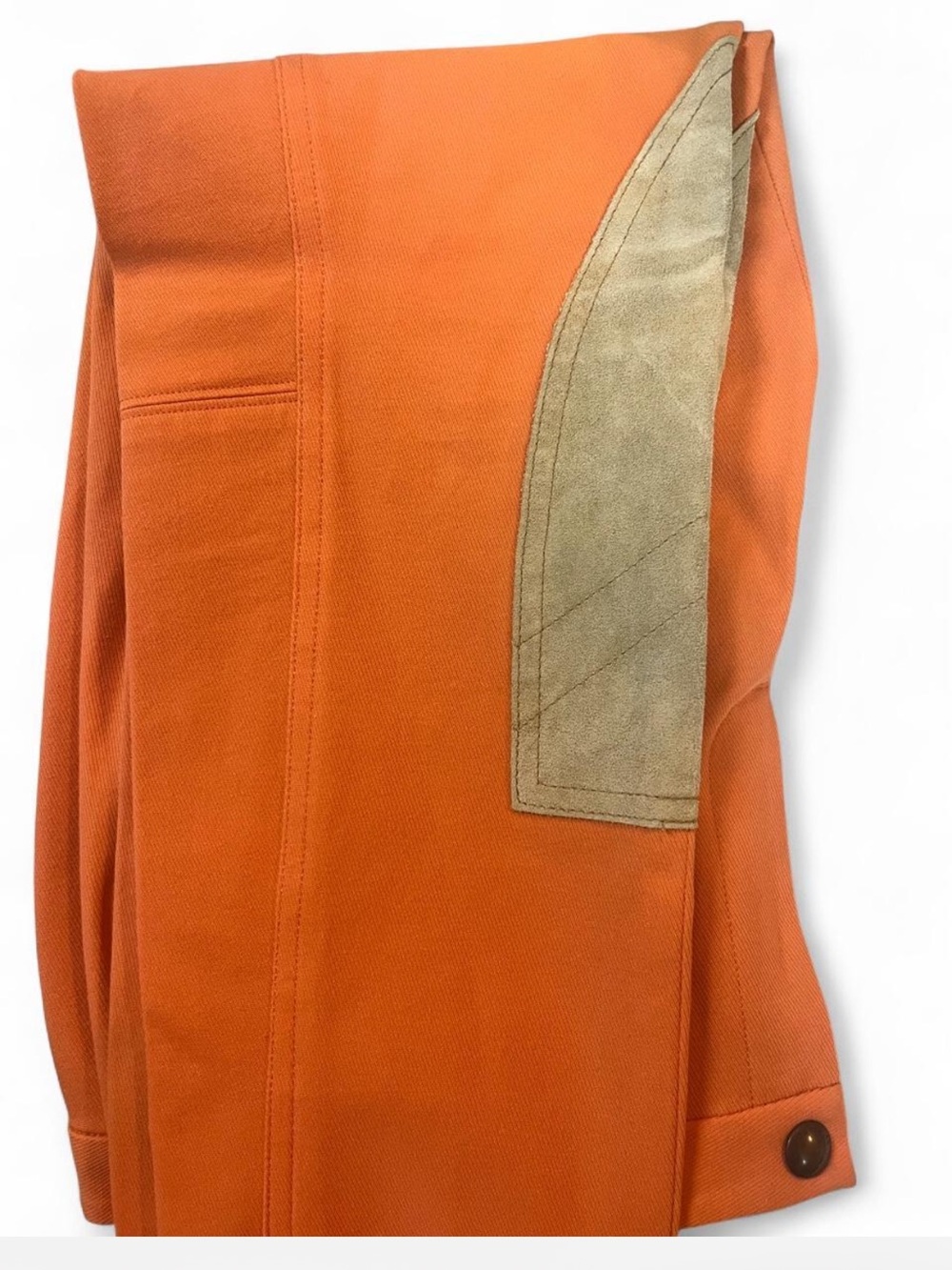 NWOT Ralph Lauren Equestrian Riding Pants Breeches Orange Suede Patch 8 - Picture 3 of 5
